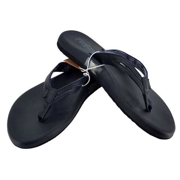 New FLOJOS Sandals Women's 6 Classic Slip-on Flip-flops Everyday shoes Black - Picture 11 of 15